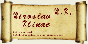 Miroslav Klinac vizit kartica